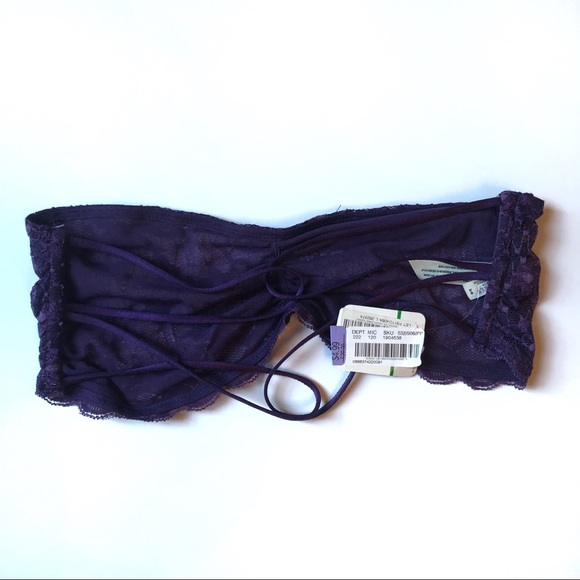 NWT Free People Lace Bandeau Bralette Purple - Picture 6 of 6